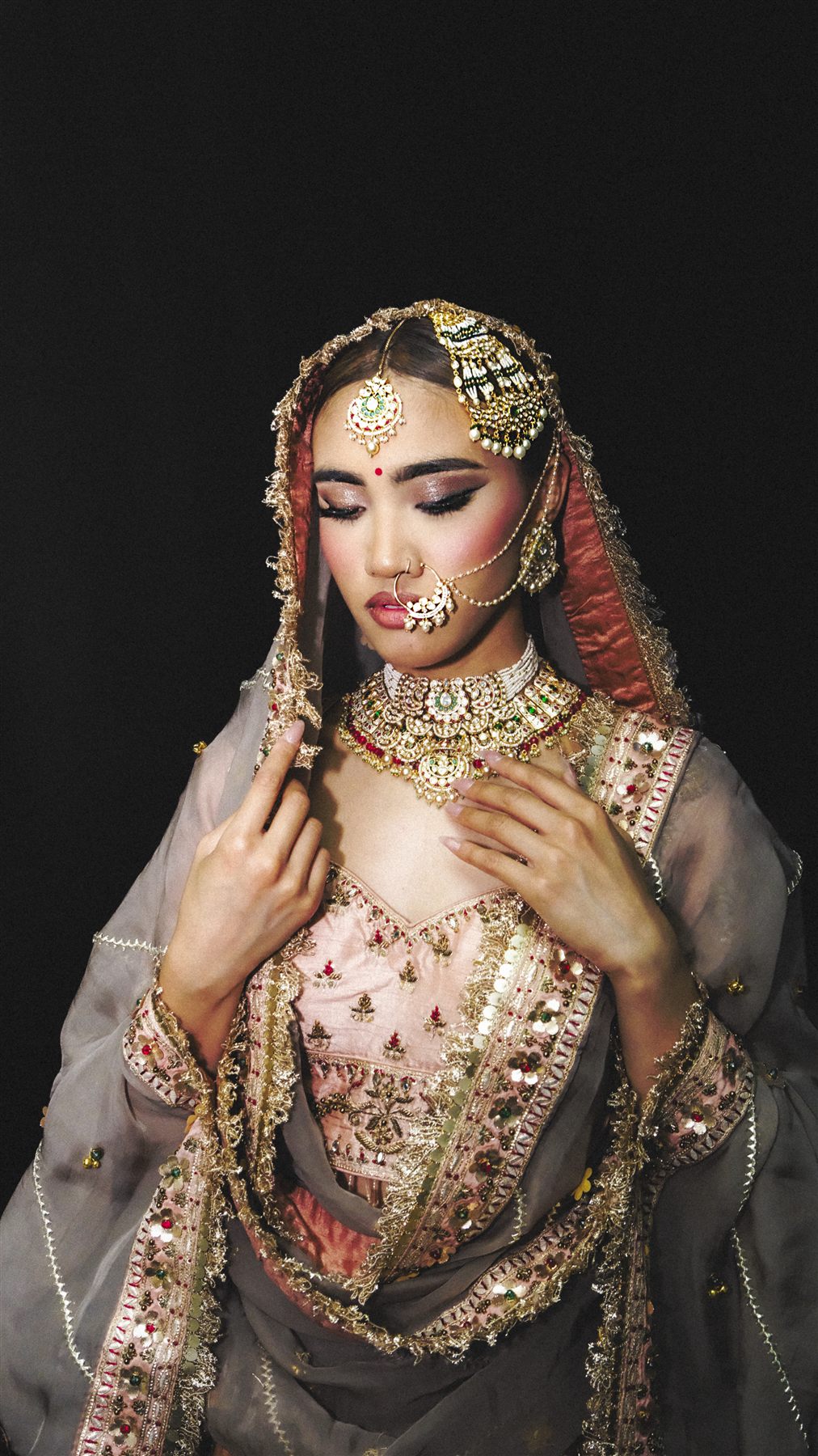 Asian bridal portrait by Fanciful Visuals