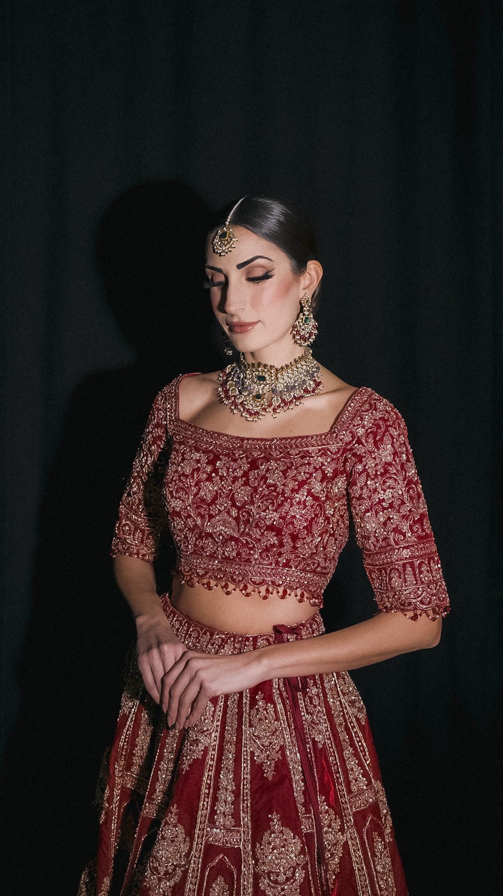 Asian bridal portrait by Fanciful Visuals